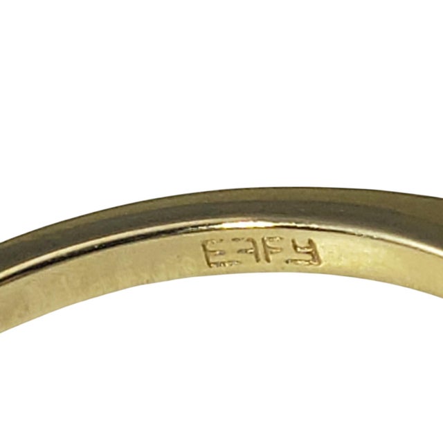 Metal Late 20th Century Effy 14 Karat Yellow Gold Diamond Pave Classica Ring, Size 7 For Sale - Image 7 of 9