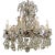 Italian Beaded Crystal and Amethyst Flower Chandelier For Sale