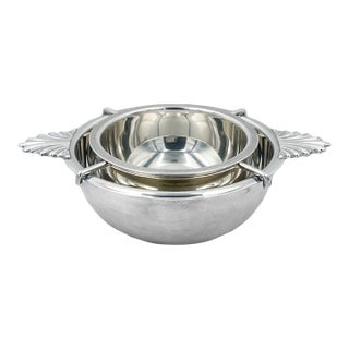Jack & Charlie's the "21" Club Nyc Restaurant Silver Plated Caviar Bowl For Sale