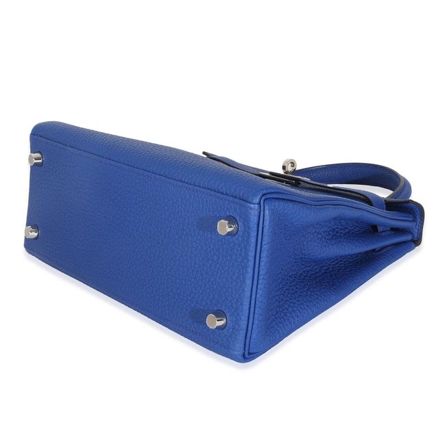 Animal Skin Bleu Royal Togo Kelly Retourne 25 PHW For Sale - Image 7 of 8