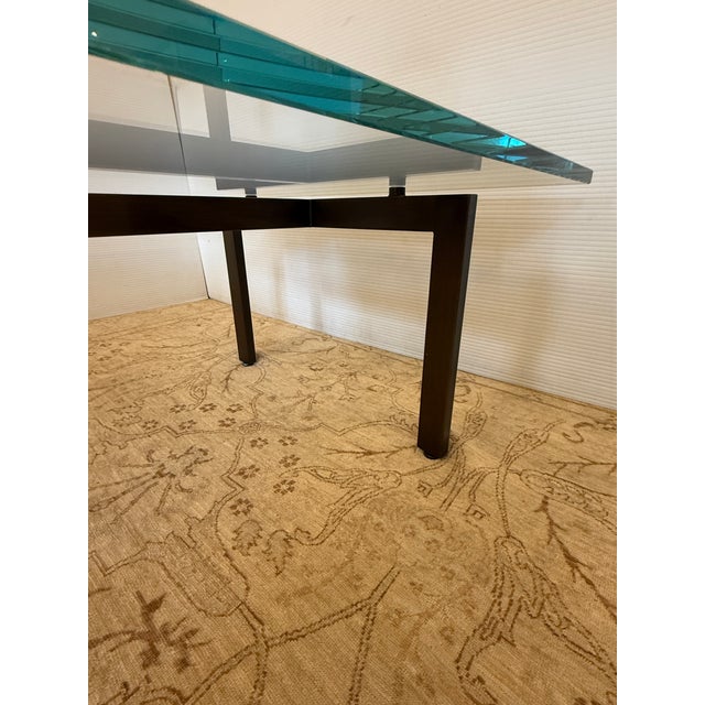 Burnished Brass Metal With Glass Top Coffee Table For Sale - Image 12 of 12