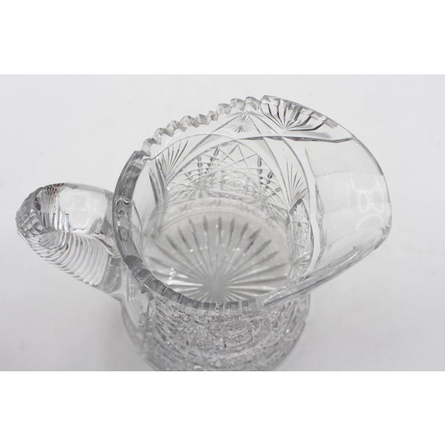 Circa 1896-1916 American Brilliant Cut Glass Pitcher For Sale - Image 9 of 9