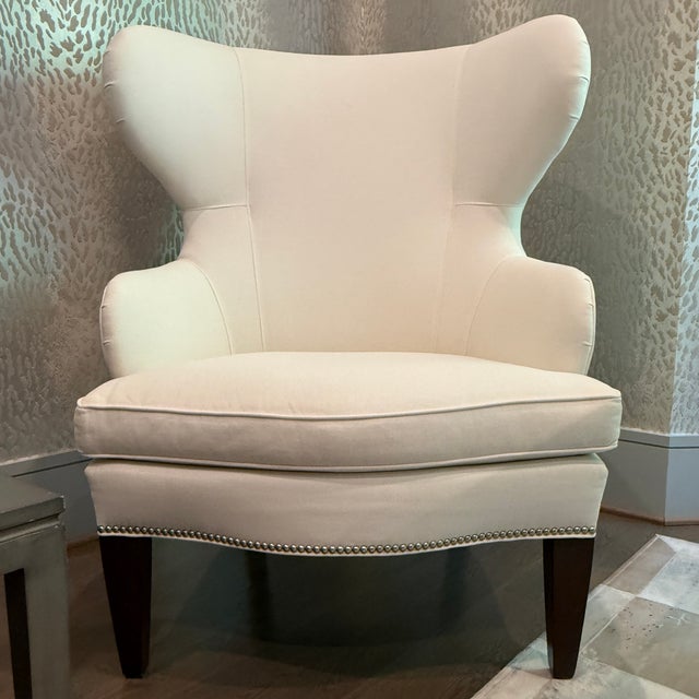 Contemporary Ethan Allen Wilder Wing Chair For Sale - Image 3 of 14