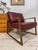 Wood Lounge Chair in Dark Red Leather by Andy Thornton, England, 1980s For Sale - Image 7 of 13