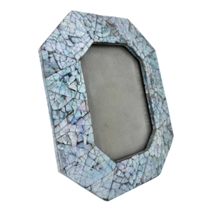1980's Octagonal Abalone Picture Frame