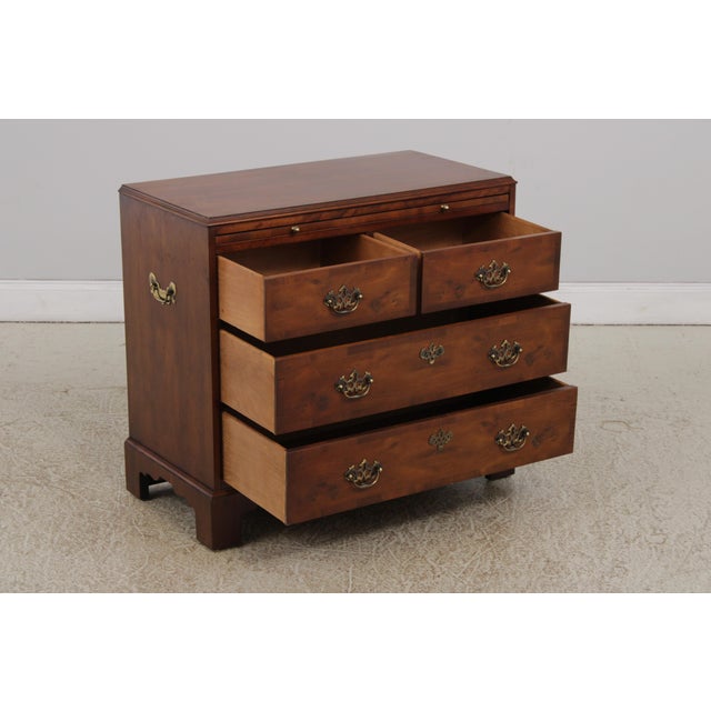 Hekman Furniture Hekman Yew Wood Bachelors Chest of Drawers For Sale - Image 4 of 13