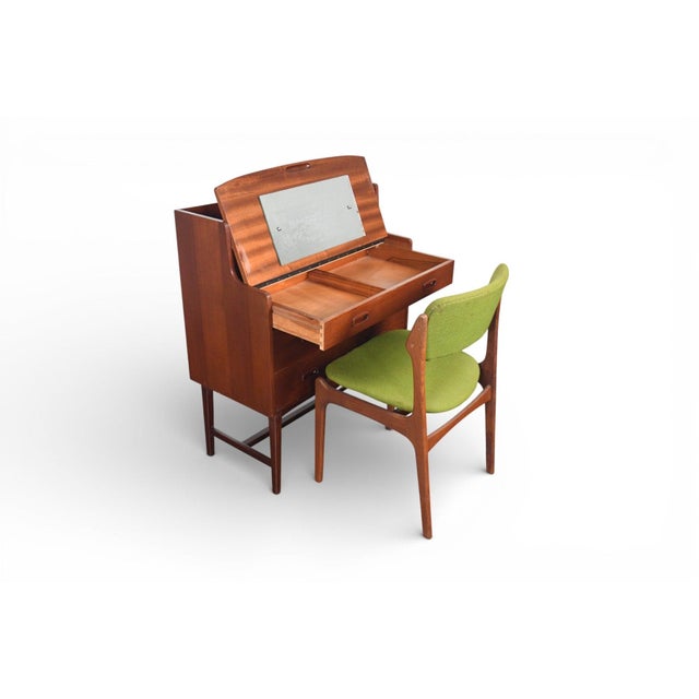 Mid 20th Century Secretary Desk / Vanity in Teak For Sale - Image 9 of 17