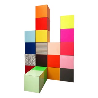 Magnetic Coloured Cubes from Paul Kelley, Set of 10 For Sale