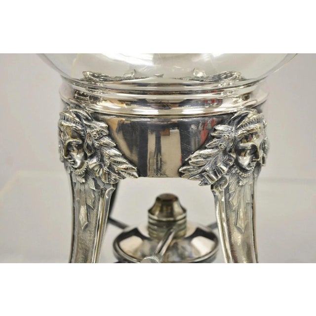 Antique Art Deco Gorham Figural Silver Plated Ball Form Hot Water Samovar For Sale - Image 11 of 12