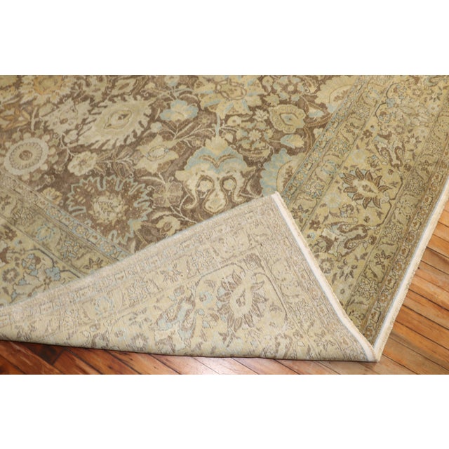 Antique Zabihi Collection Persian Tabriz Rug - 11'1" x 14'8" For Sale - Image 4 of 9