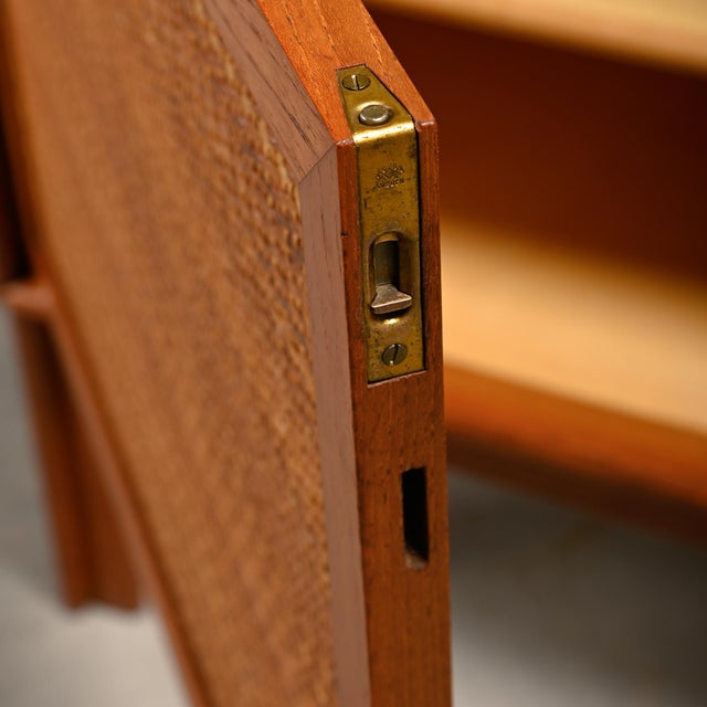 Vintage Sideboard in Teak and Rattan by Alf Svensson for Bjästa Möbelfabrik, 1960s For Sale - Image 15 of 18