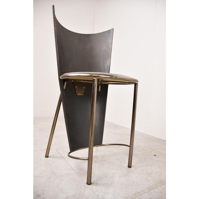 Vintage Dining Chairs from Frans Van Praet, 1990s, Set of 4 For Sale - Image 10 of 12