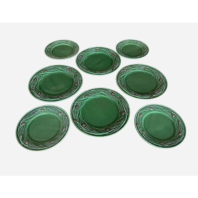 Bordallo Pinheiro Pinecone Winter Christmas Plates For Sale In San Diego - Image 6 of 10