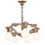 This petite Art Deco chandelier features a sculptural brass frame with a warm copper-toned finish. Five down firing lights...
