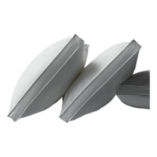 Plush Medium White Duck Feather/ Down Pillow with Cotton Shell, Standard For Sale