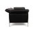 Black Leather Two-Seater Sofa Black from Wk Wohnen For Sale - Image 8 of 11