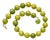 Natural Olive Jade Beaded Necklace With Jade Clasp For Sale