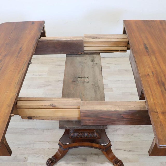 Antique Extendable Walnut Card or Tea Table with Drawer, 1800s For Sale - Image 11 of 16