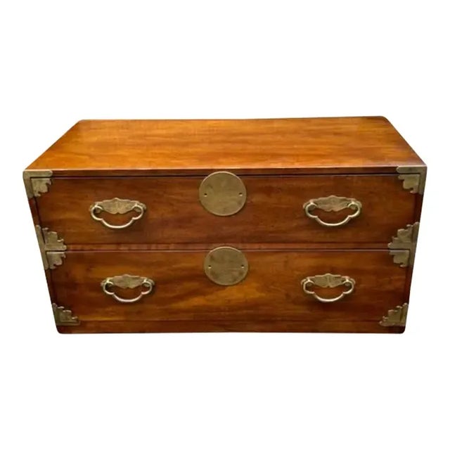6 Vintage Henredon Stackable Tansu Campaign Chests For Sale - Image 13 of 13