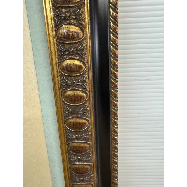 Black Mid Century Japanese Panels Inset in Frame For Sale - Image 8 of 12