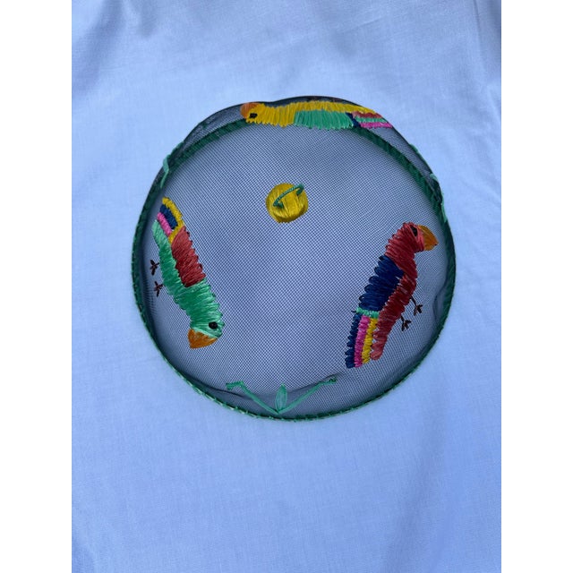 Vintage Mesh & Raffia Picnic Platter Cover Cloche For Sale - Image 9 of 9