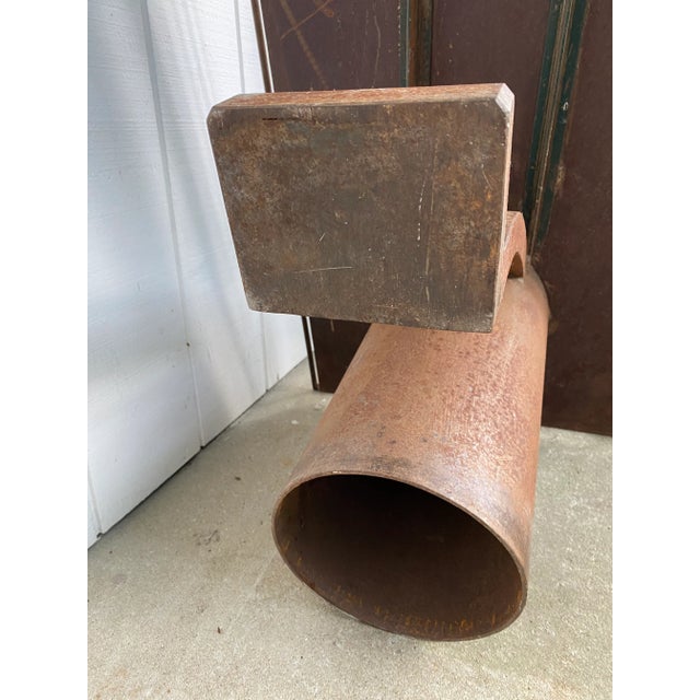 Vintage French Industrial Nautical Metal Coffee Table For Sale - Image 11 of 12