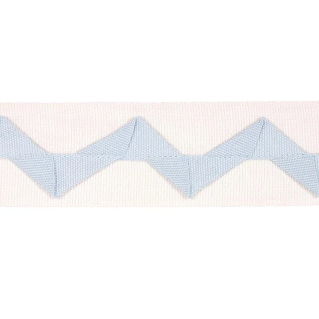 Not Yet Made - Made To Order Sample - Schumacher Lazare Applique Tape in Sky on Ivory For Sale - Image 5 of 5