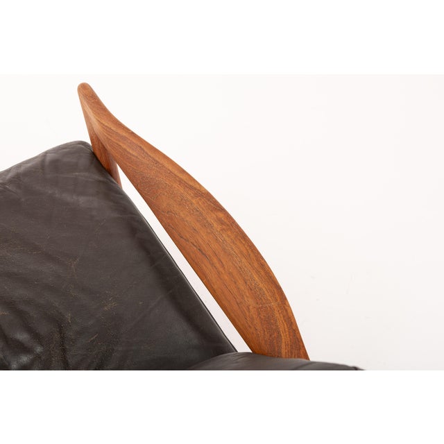 Wood Vintage Easy Chairs by Illum Wikkelsø for Niels Eilersen, 1960s, Set of 2 For Sale - Image 7 of 12