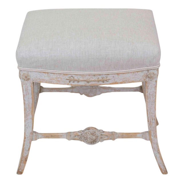 Swedish 19th Century Gustavian Stool For Sale