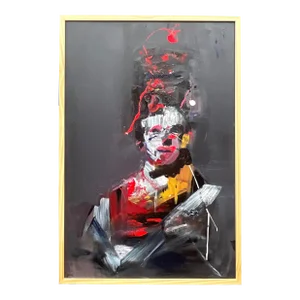Vintage Boho Abstract Figural Original Oil on Canvas