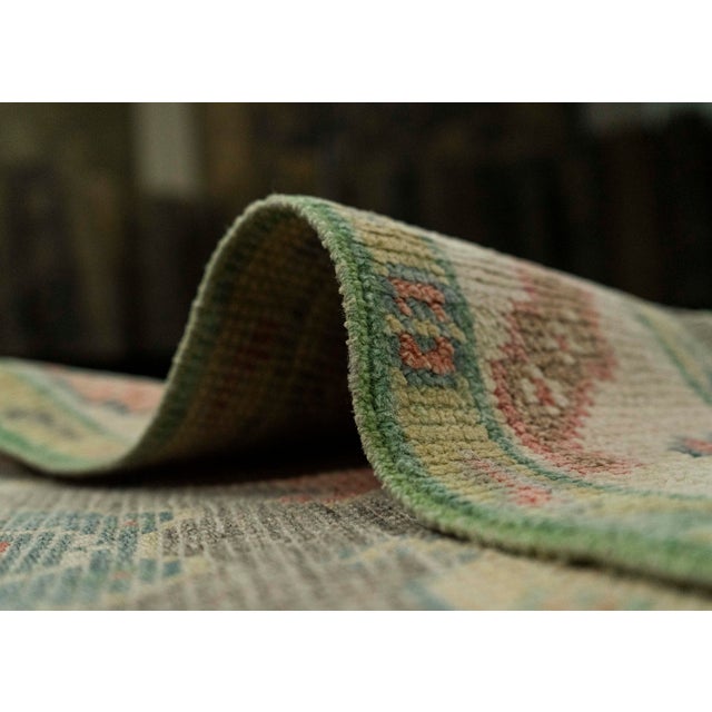Textile Turkish Oushak Rug 2'7" x 6'4" #20216 For Sale - Image 7 of 8