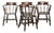 Antique Late 19th Century English Wooden Captain Chairs, Set of 4 For Sale