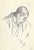 Drawing of a man in traditional dress by a Japanese artist. Some pages are signed by the artist Shirosu and dated, this...