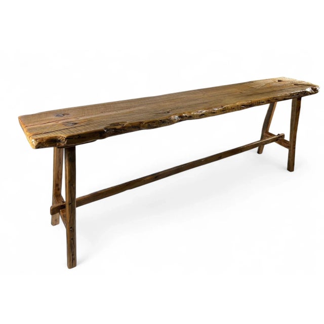 54" - Farmhouse Reclaimed Wood Console Bucket Table For Sale - Image 4 of 12