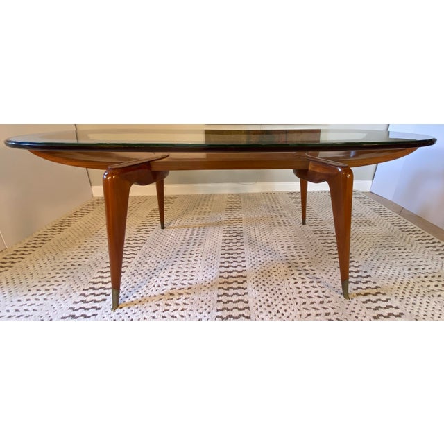 Important Italian Mid-Century Dining Table With 6 Chairs Attributed to Paolo Buffa For Sale In Miami - Image 6 of 17
