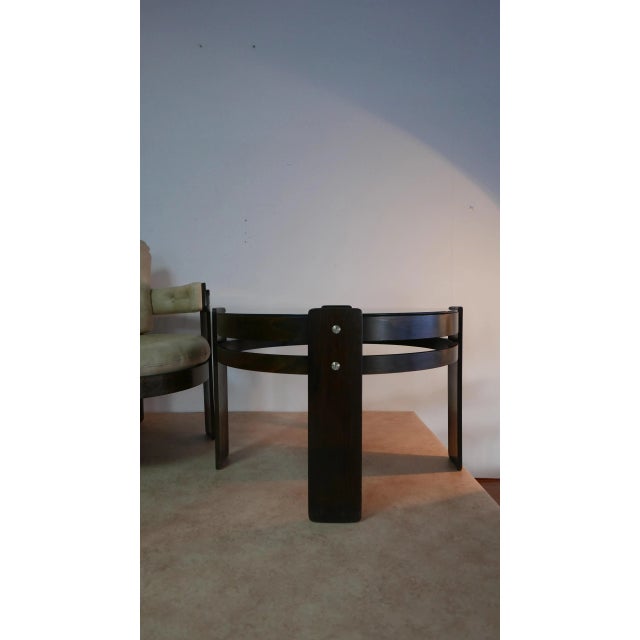 Set of Pagwood and Skai Leather Lounge Chair and Glass Table Set, 1970s For Sale - Image 6 of 13