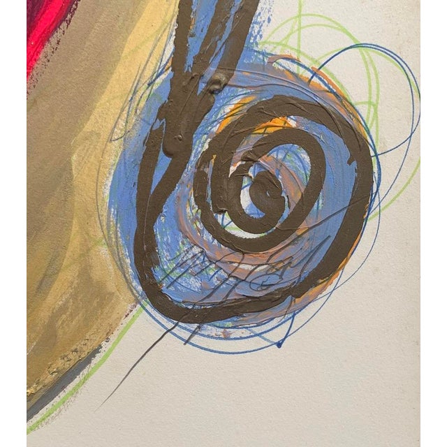 Mark Mynatt, American (1954 - 2025) Extraordinary graphic, abstract painting by Mark Mynatt from the late 20th Century....