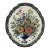 1974 Royal Delft Hand-Painted Polychrome Floral Wall Plaque For Sale