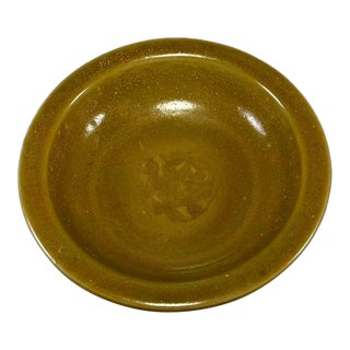 Vintage Chinese Longquan Celadon Glazed Shallow Bowl With Incised Decoration For Sale