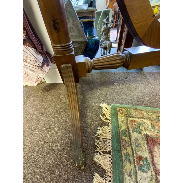 Circa 1900’s Federal Style Carved Mahogany Cheval Mirror For Sale - Image 11 of 14