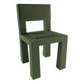 Modern Raw Chair in Green Bouclé from Collector For Sale
