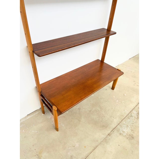 Modular Teak and Beech Wall System attributed to William Watting for Scanflex, Denmark, 1960s For Sale - Image 12 of 17