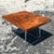 Mid-Century Modern 1970s Vintage Boho Burl Wood and Chrome Coffee Table After Milo Baughman For Sale - Image 3 of 9