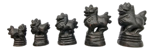 Bronze Bird Weights, Burma, Set of 5