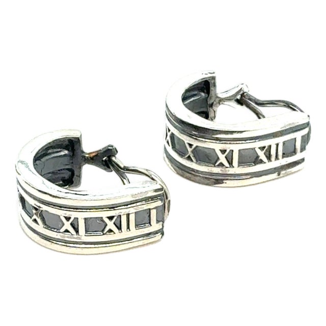 1990s Pair of Tiffany & Co Estate Clip on Earrings Sterling Silver For Sale