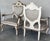 Pair of Venetian Hand Painted Armchairs in White Antique Painting and Giltwood For Sale - Image 17 of 18