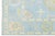 Textile Modern Oushak Style Hand-Knotted Wool Area Rug - Powder Blue & Citron Floral For Sale - Image 7 of 10