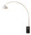 Iconic 95" Arc Floor Lamp - Mid-Century Modern, Brass, Marble Base, White/Gold Shade For Sale