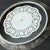 Vintage Late 20th Century Round Green & White Silver Plated & Glass Platter For Sale - Image 9 of 13