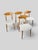 Tan Mid-Century Italian Dining Chairs in Beech, Italy, 1960s, Set of 4 For Sale - Image 8 of 18